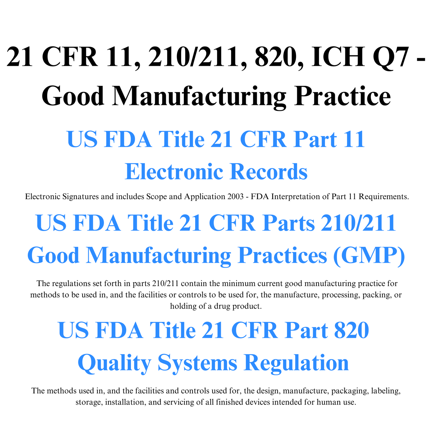 Manufacturing Site - Standard Operating Procedures (SOPs)
